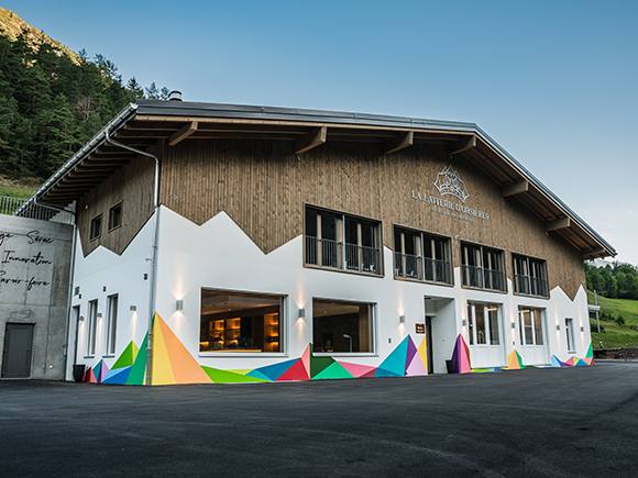 Le bâtiment de la Laiterie d’Orsières, canton du Valais